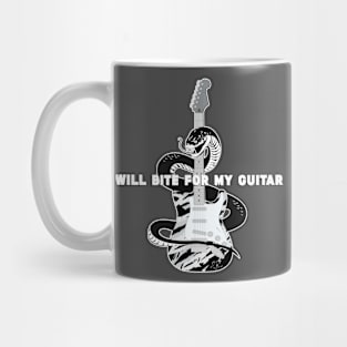 Will bite for my guitar, guitar lover Mug